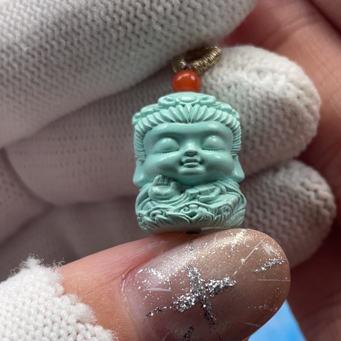 绿松石未镶嵌挂件