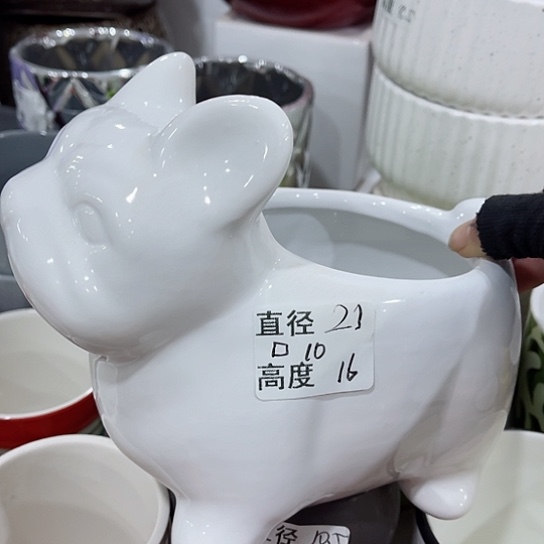 多肉绿植陶瓷花盆9.9包邮，有孔