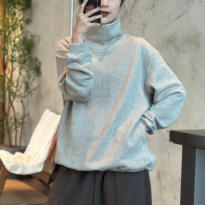 汉麻加绒保暖卫衣百搭休闲宽松休闲百搭时尚潮流长袖网红秋冬女士