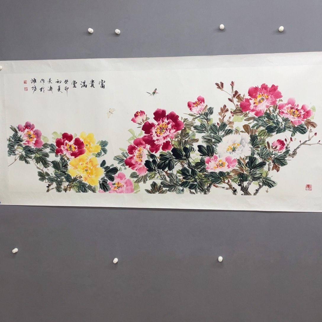 国画艺术家真人手绘