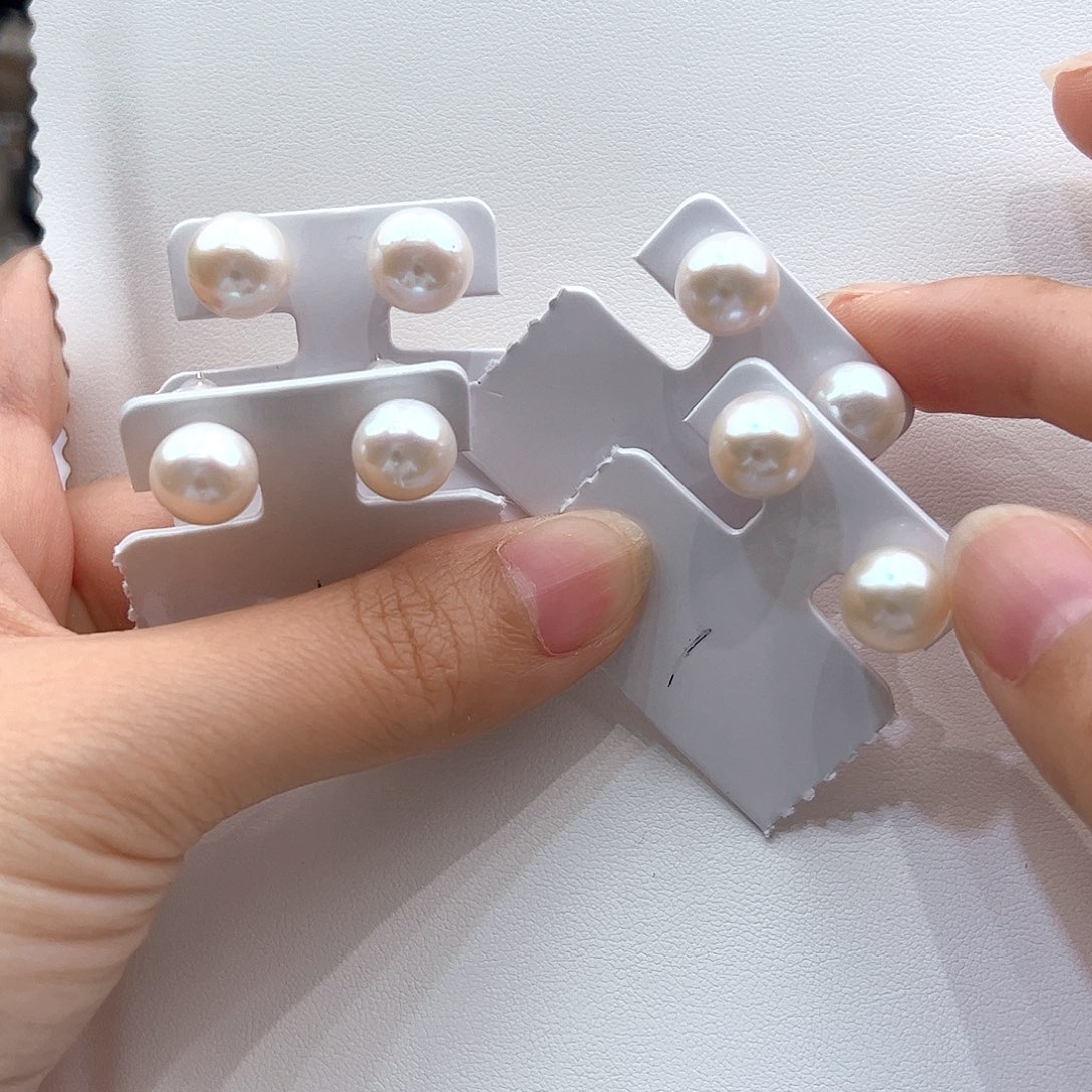 银S925镶嵌淡水珍珠耳饰