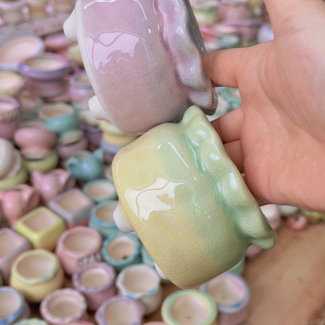 陶瓷花盆当场满12包邮