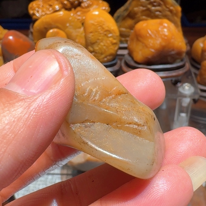 寿山石水**影寿山石石头