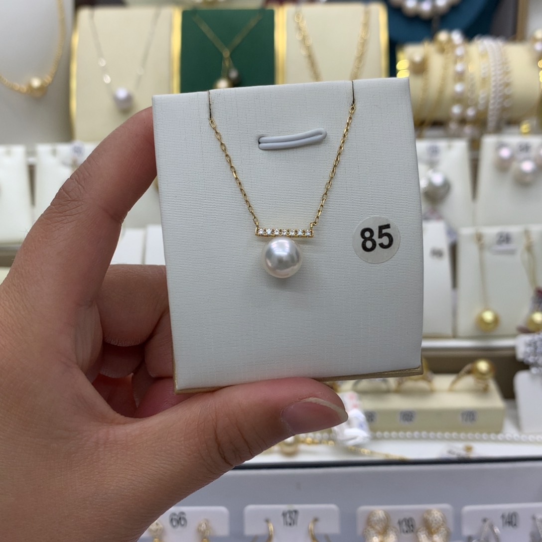 海水珍珠项链18K金镶嵌