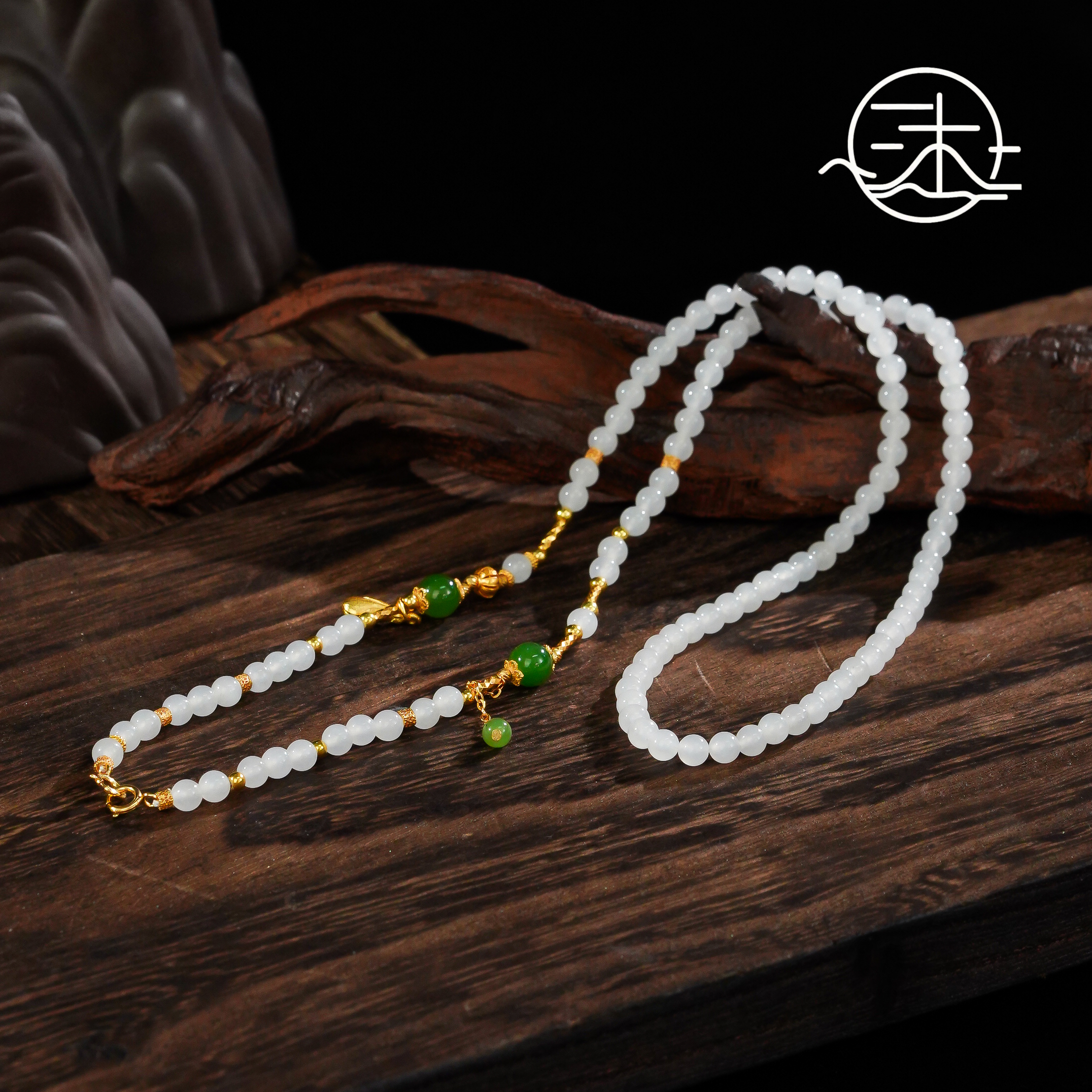 木润【白玉】天然和田玉白玉项链  S925银（安安象）