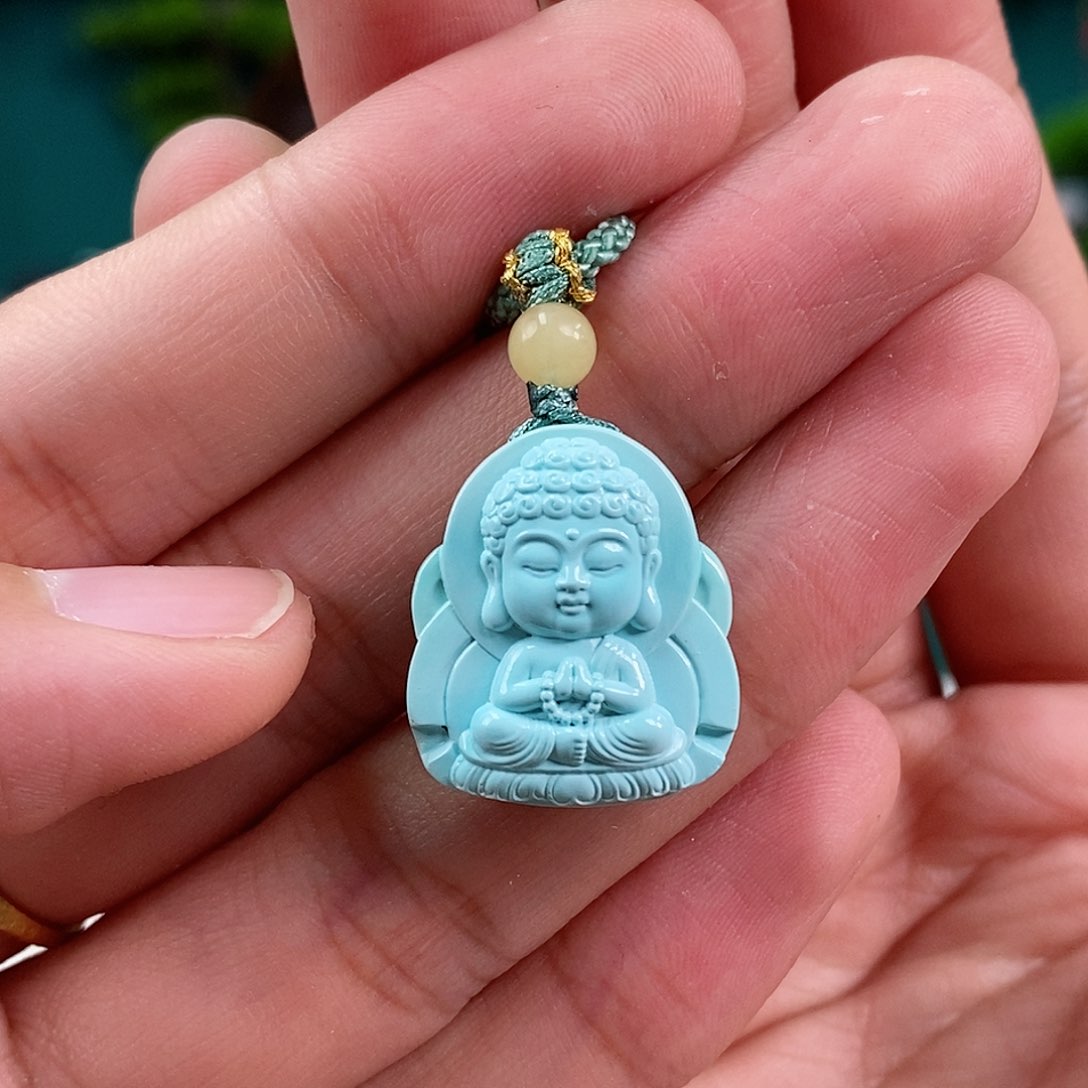 绿松石珠宝奇石未镶嵌大日如来