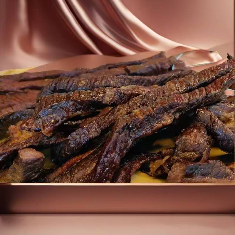 现烤牛肉干（半肥半瘦）真空包装