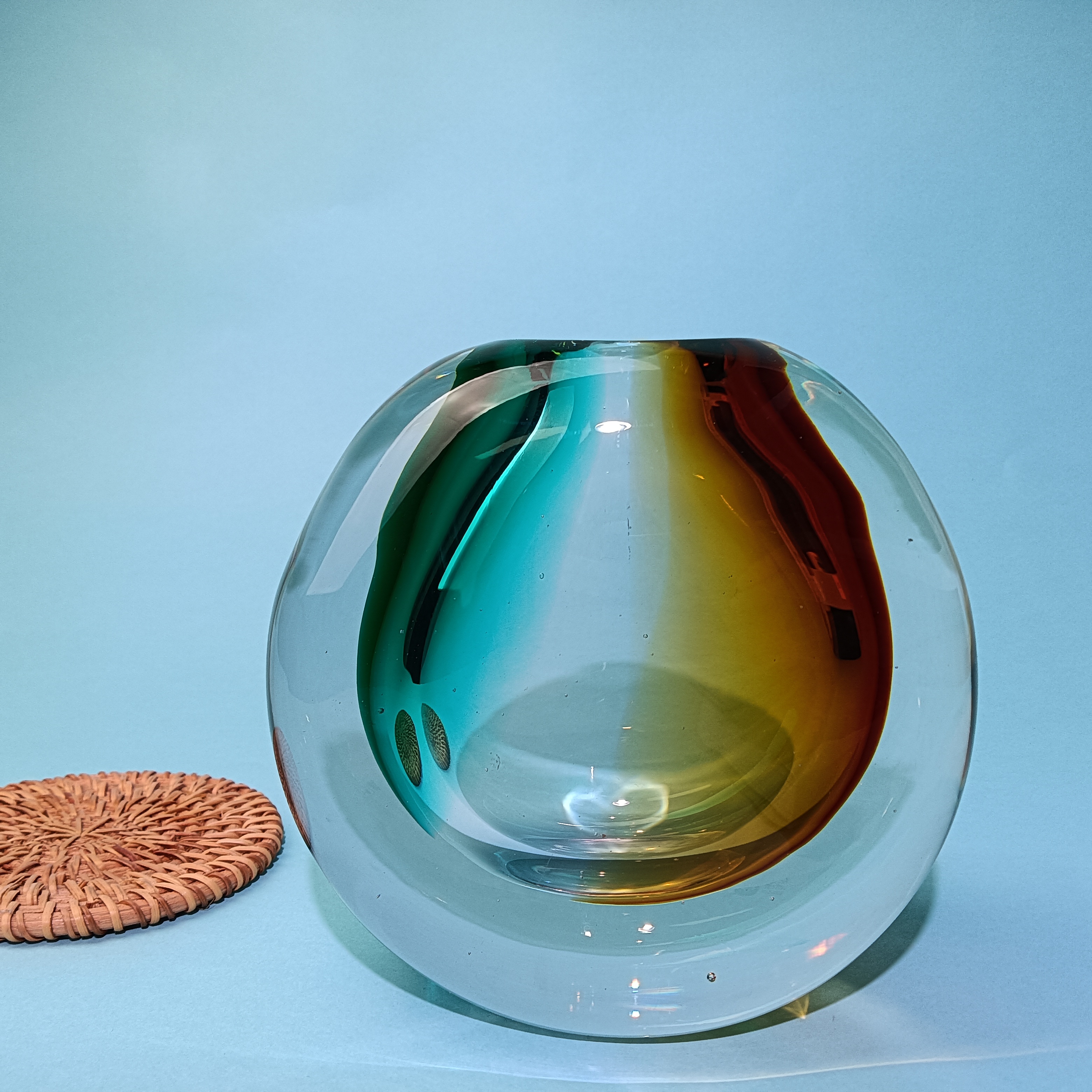 B886 意式极简新中式轻奢家居艺术琉璃花瓶装饰