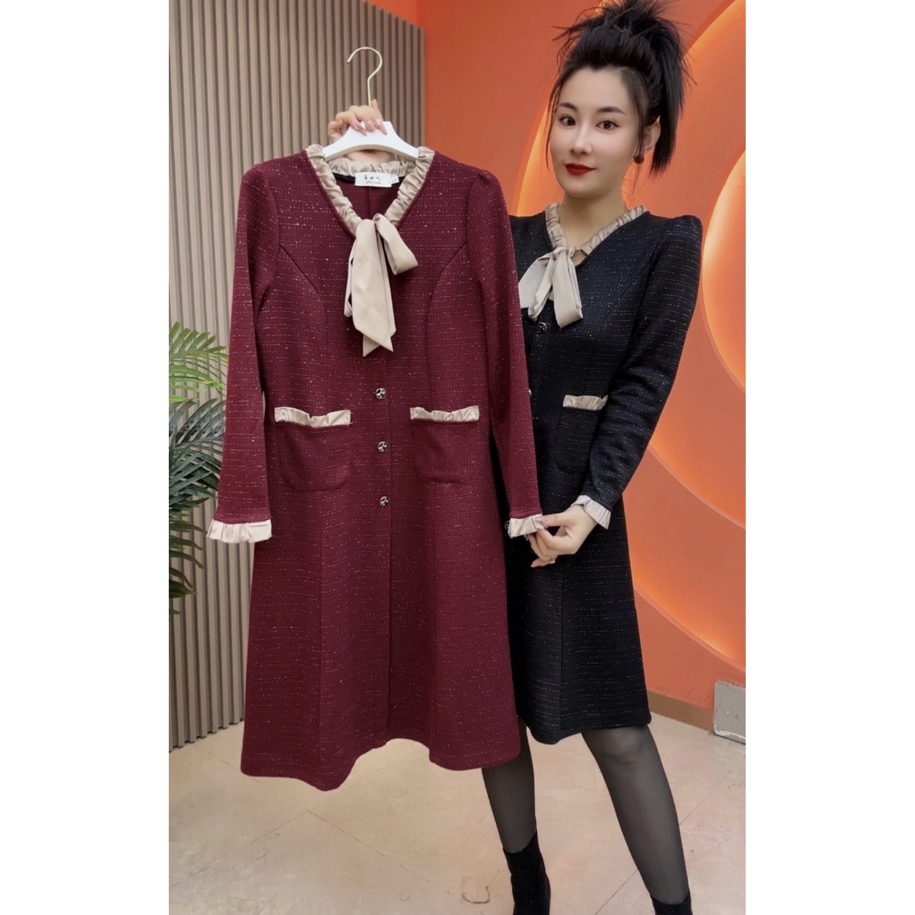 2468气质年款小香风连衣裙