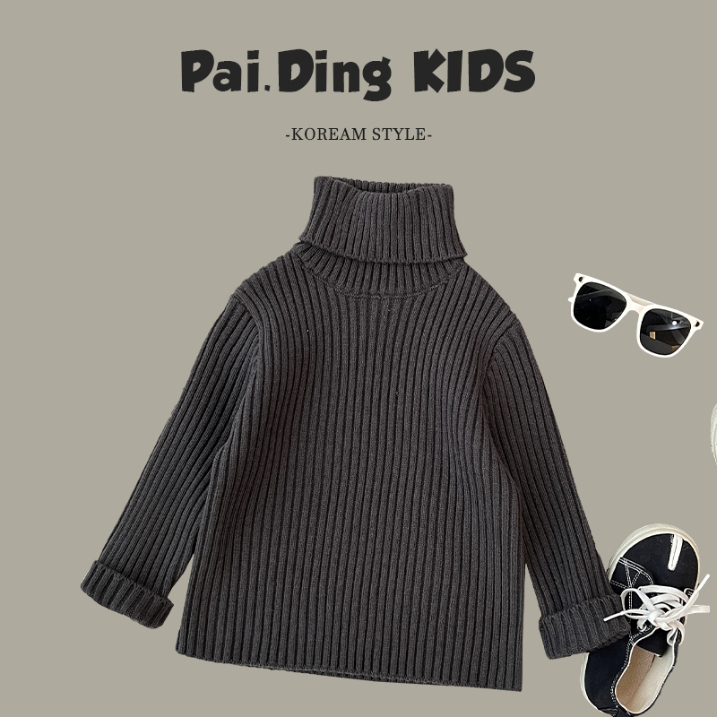 Q现货-冬装儿童韩版时尚洋气休闲宽松百搭高领毛衣hcxz3920