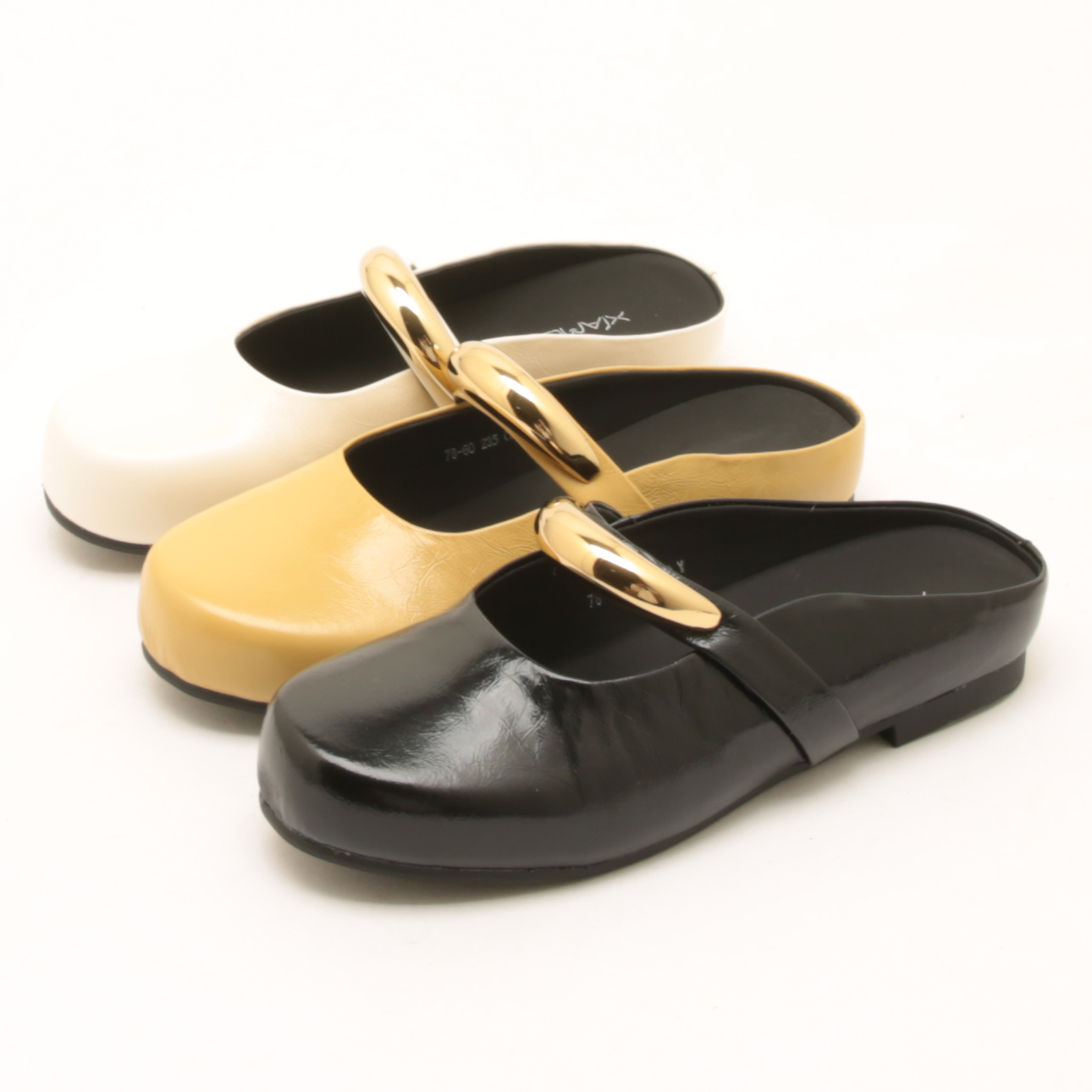 6568包头拖鞋女外穿舒适凉拖金属扣玛丽珍懒人拖时尚休闲半拖单鞋