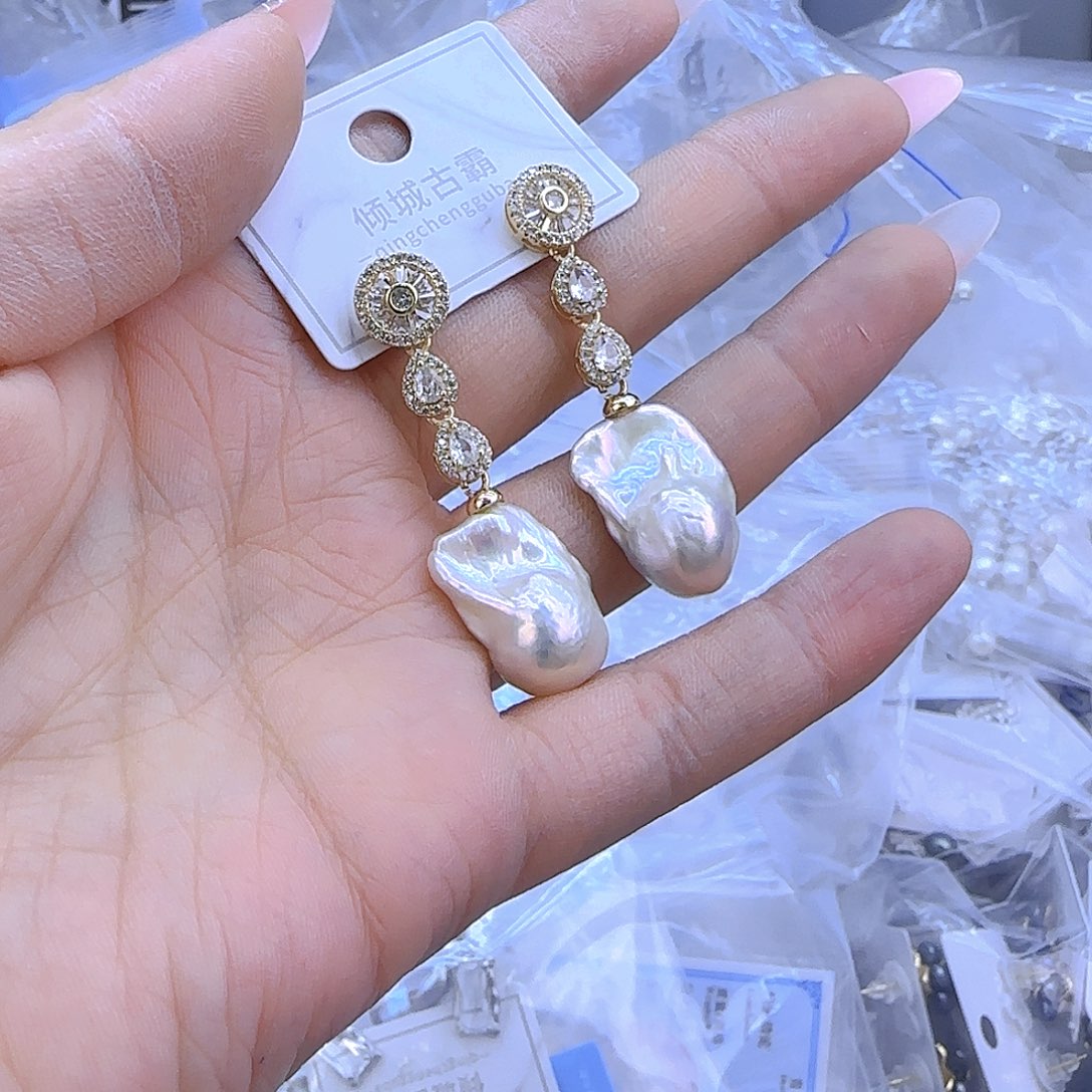 银S925镶嵌项链定制346淡水珍珠