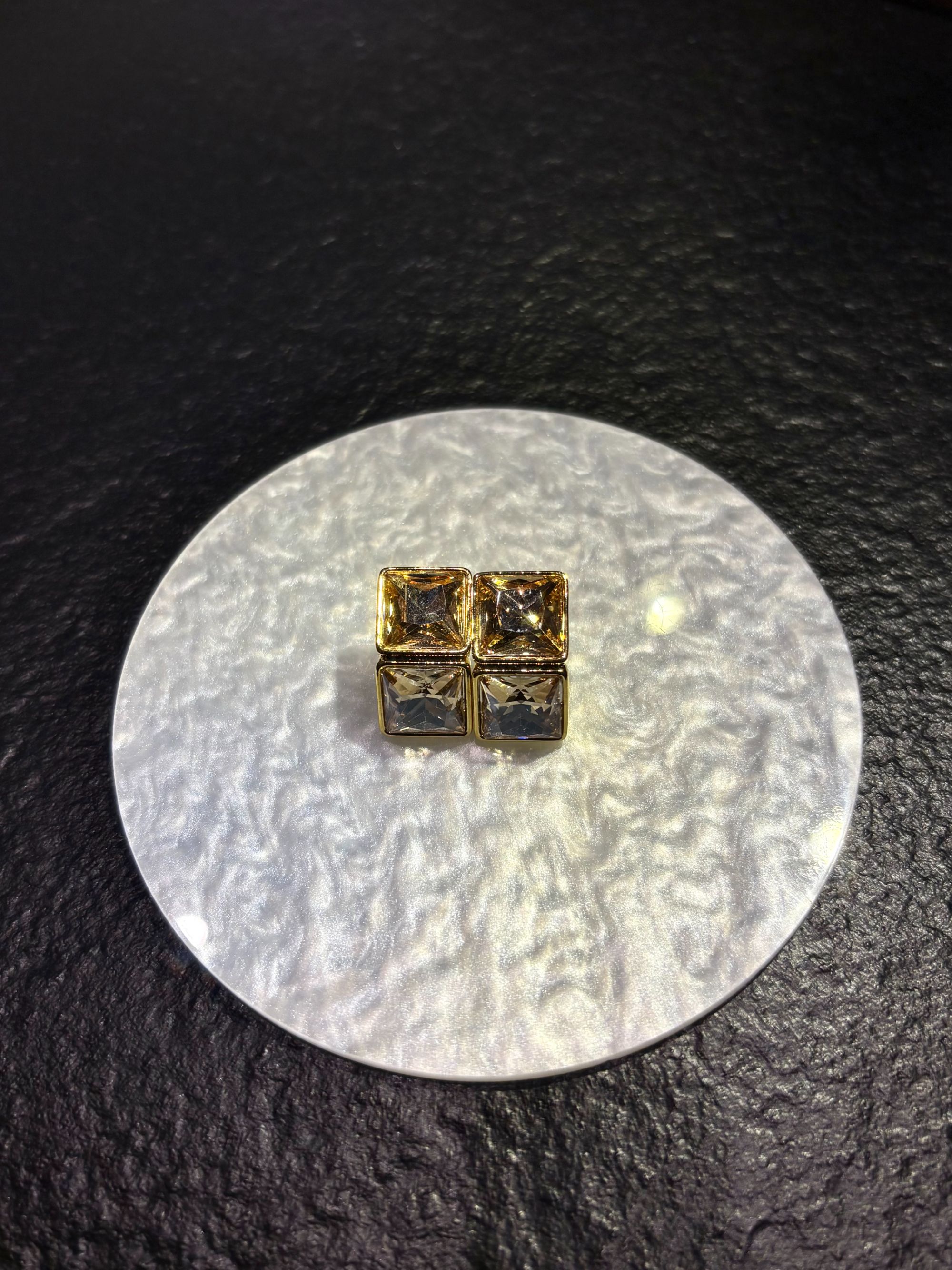 纯铜耳饰 男女通用爱心/水滴/铃铛几何耳钉小众复古饰品镶嵌