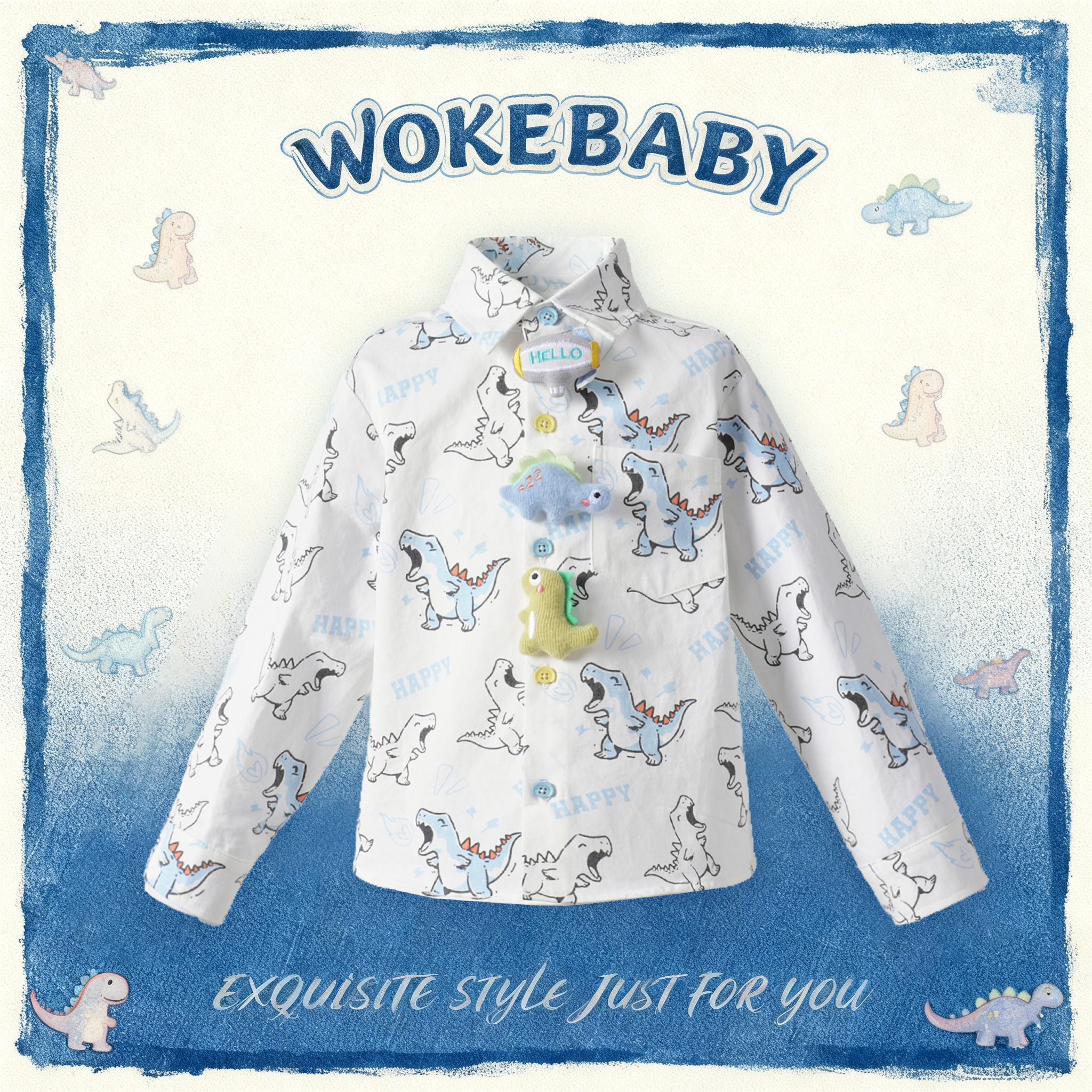 BO2026春款男童衬衫上衣春季新款儿童上衣汉服FS6019