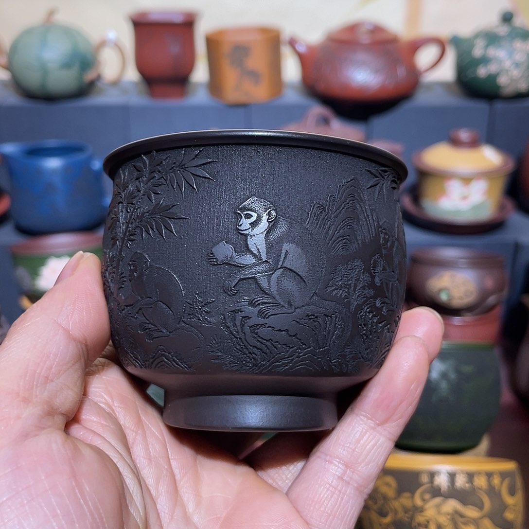 原矿紫砂手工主人杯