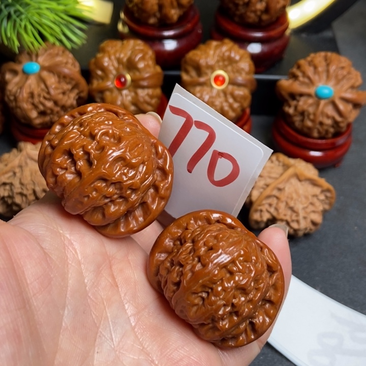 文玩核桃把件39白狮子770