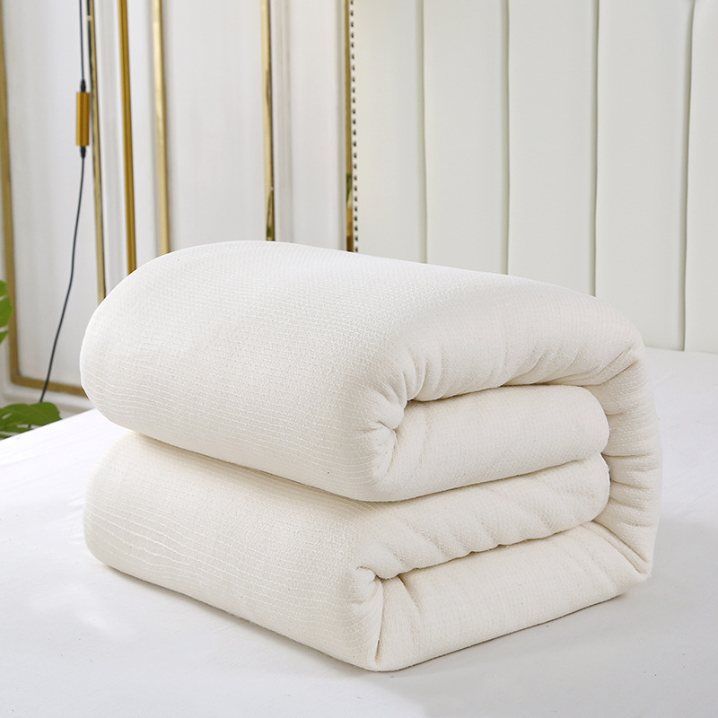 新疆棉花被芯长绒棉胎纯棉鱼鳞网套冬被被褥学生春秋被子儿童棉絮