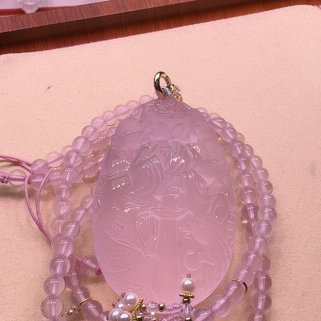 水晶颈饰未镶嵌天然水晶狐狐吊坠