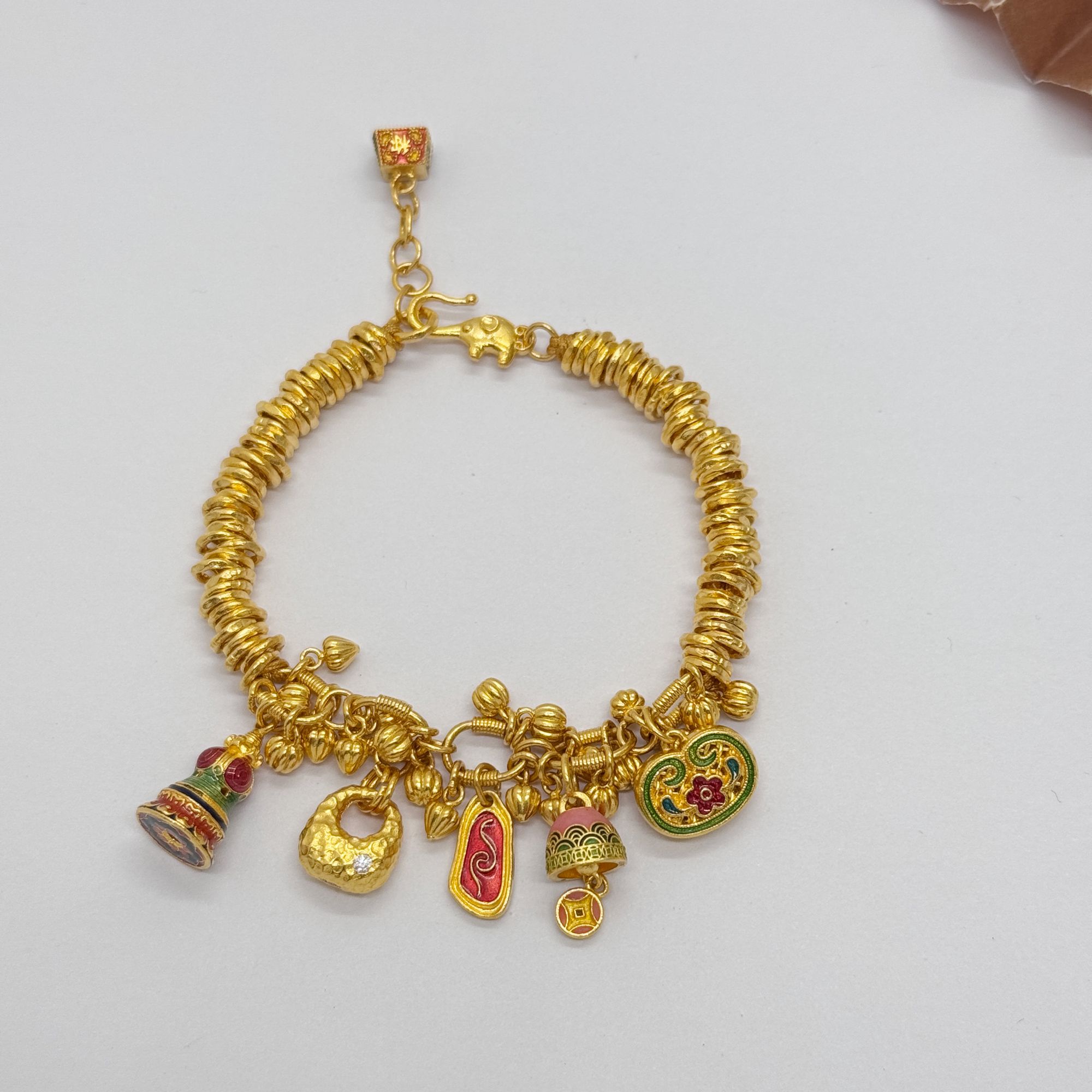 足金999手工盘缠 硕果 卡5  14CM 49.42