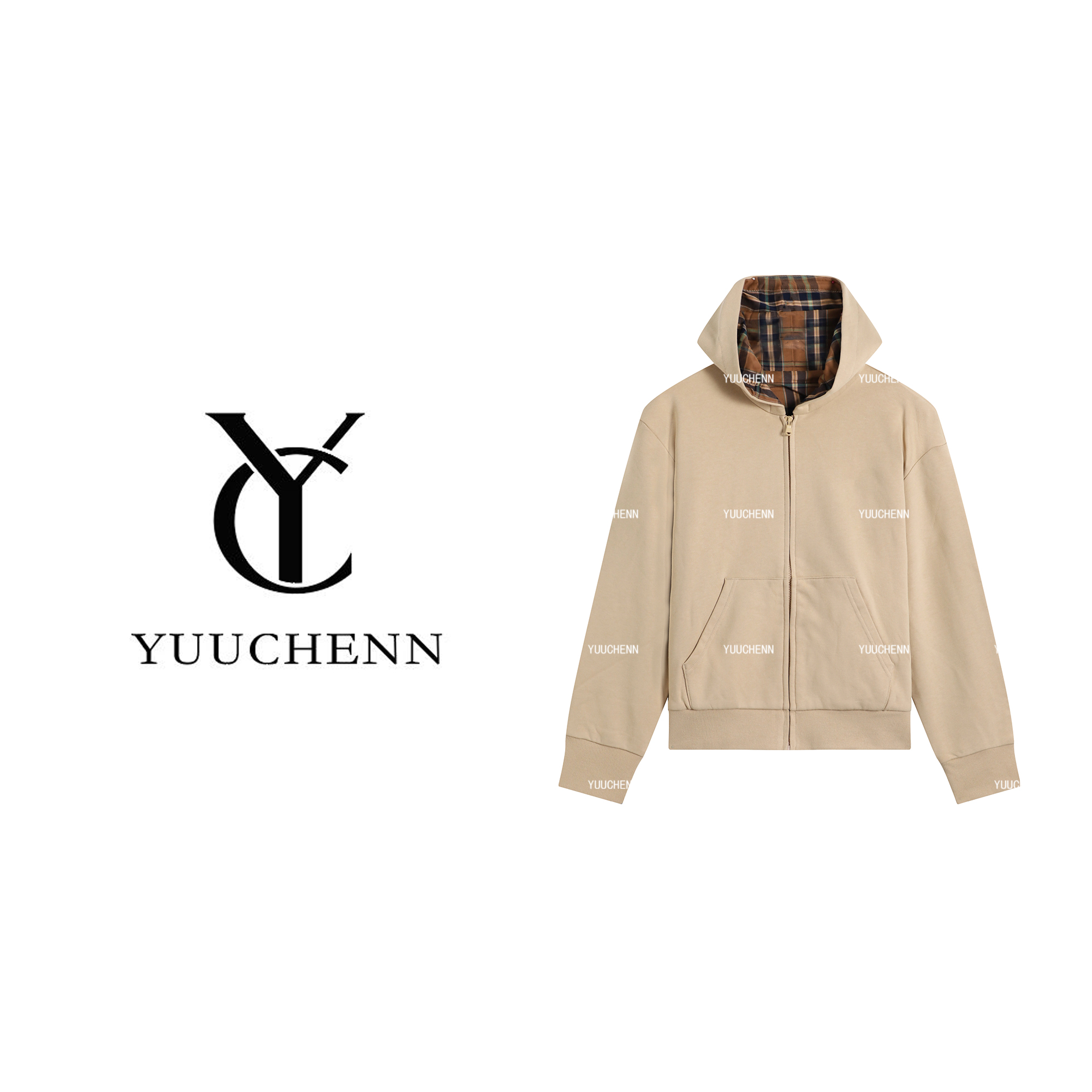 YUUCHENN纯棉老钱风外套女秋冬时尚气质休闲运动卫衣CD2A1757