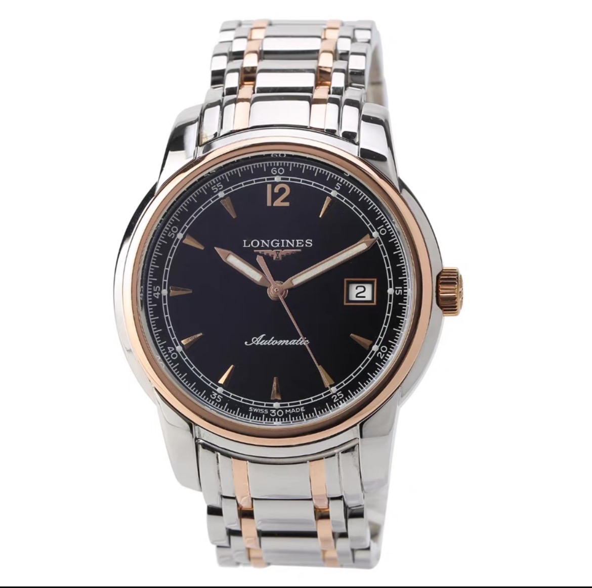 99新 Longines/浪琴 L2.766.5.59.7/索伊米亚766黑盘/41表径