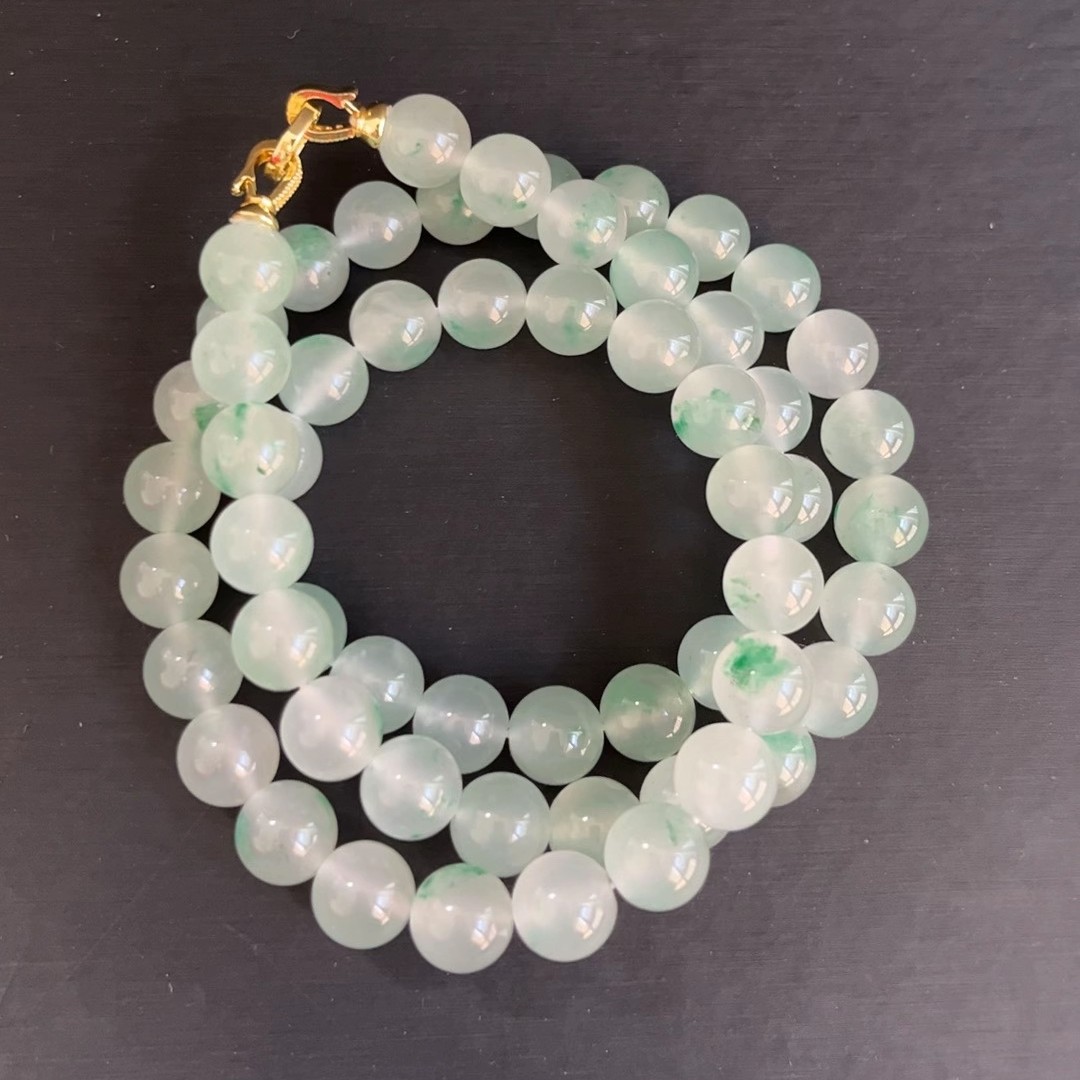 非洲翠冰飘花项链  10毫米 时尚 毛衣链 女款百搭 多样性发货 