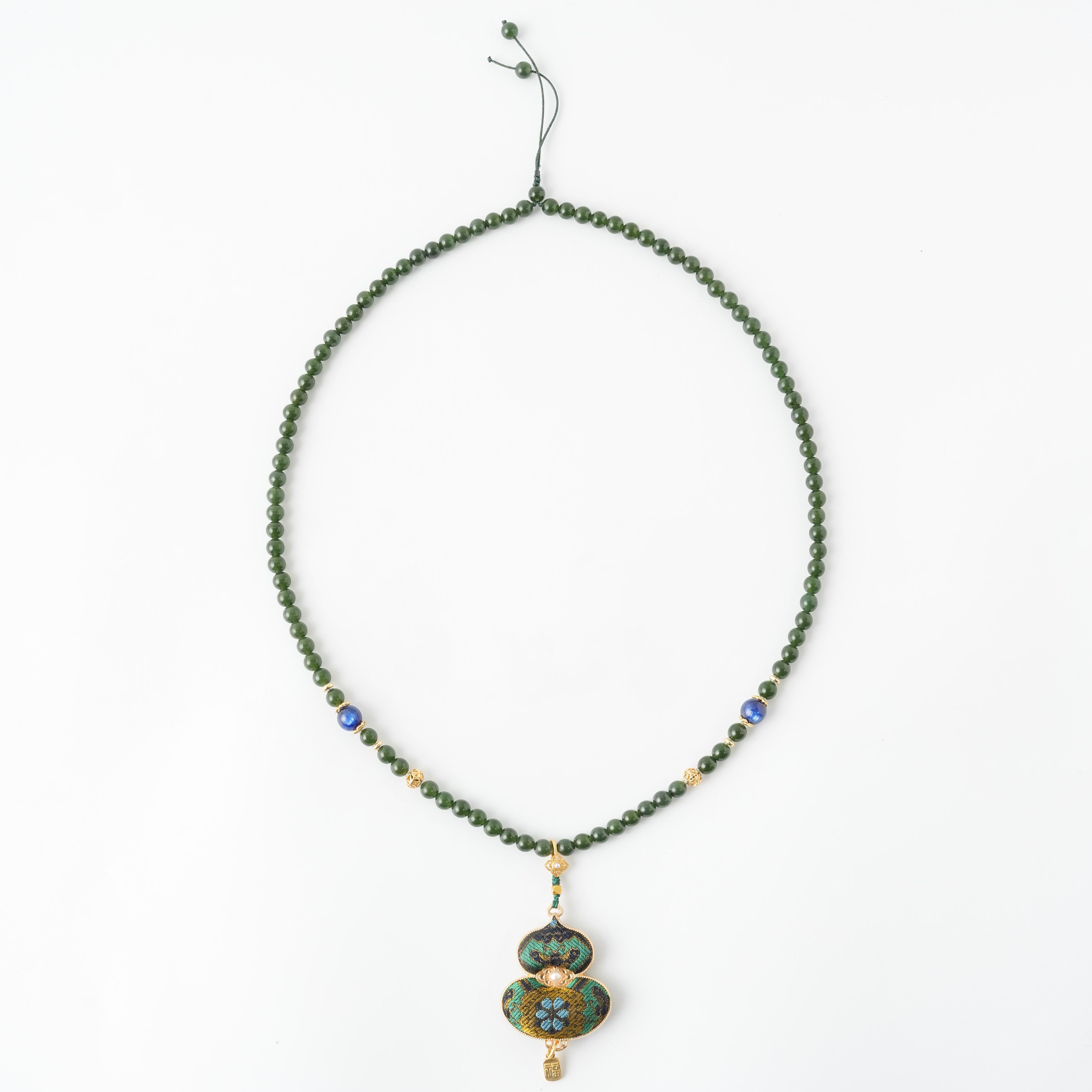 非金属树脂项链 西子/【有福】新中式非遗宋锦葫芦吊坠项链/SSCC001