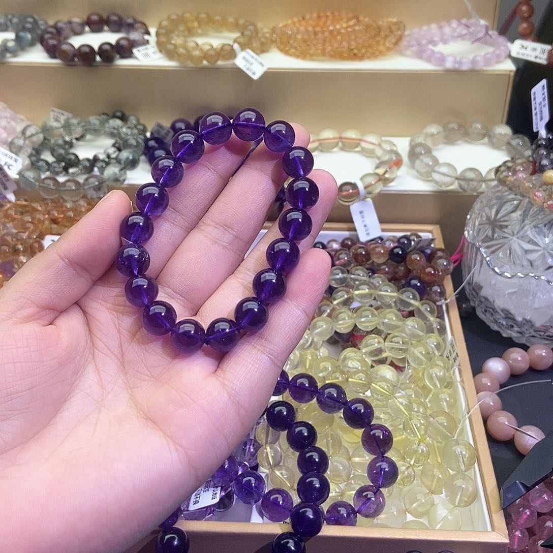 水晶手链未镶嵌L*l毕业级乌拉圭紫水晶11