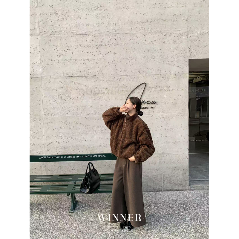 【皮衣绒毛两穿】复古机车风加厚皮夹克外套W8223