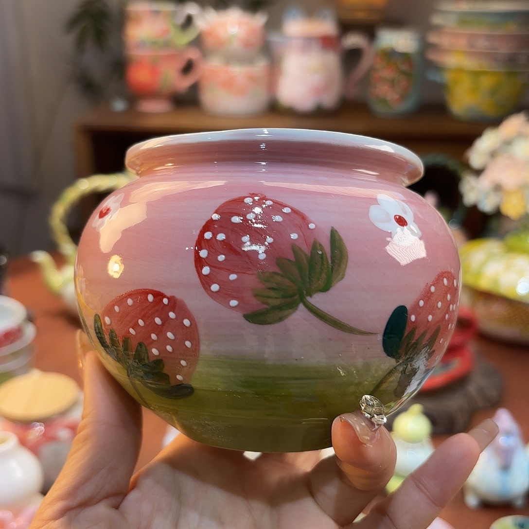 摆件景德镇手绘高温釉下彩陶瓷茶具