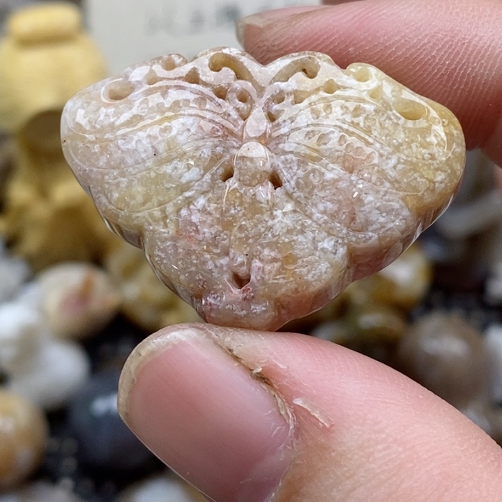 颈饰未镶嵌硅化珊瑚（珊瑚玉）小
