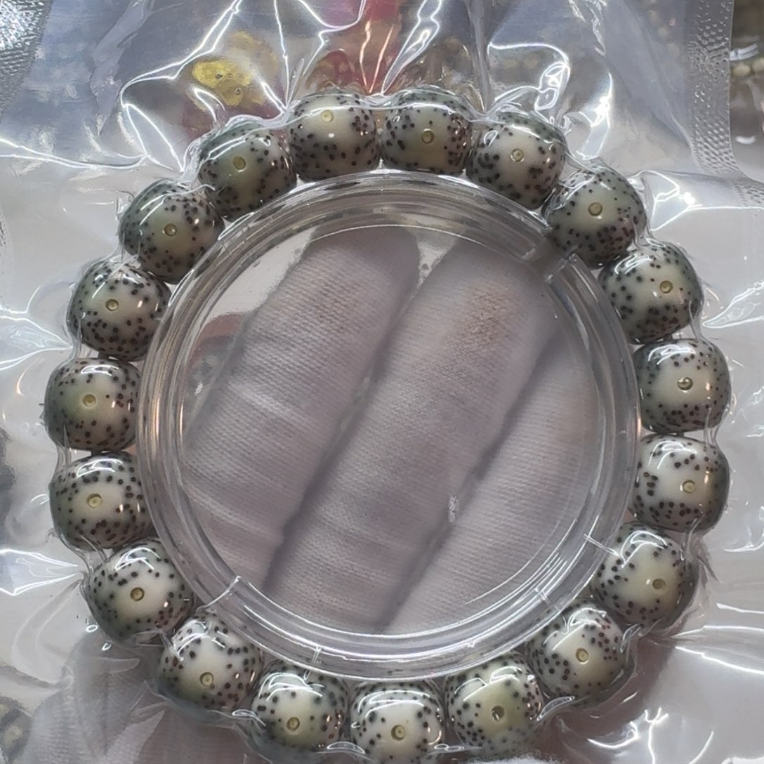 星月菩提手串青花大眼睛双留白7