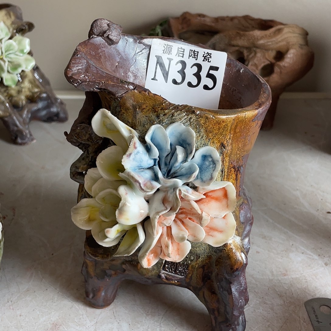 紫砂花盆景德镇陶瓷多肉335