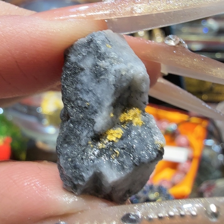 好6.5g聚金阁天然明金矿标