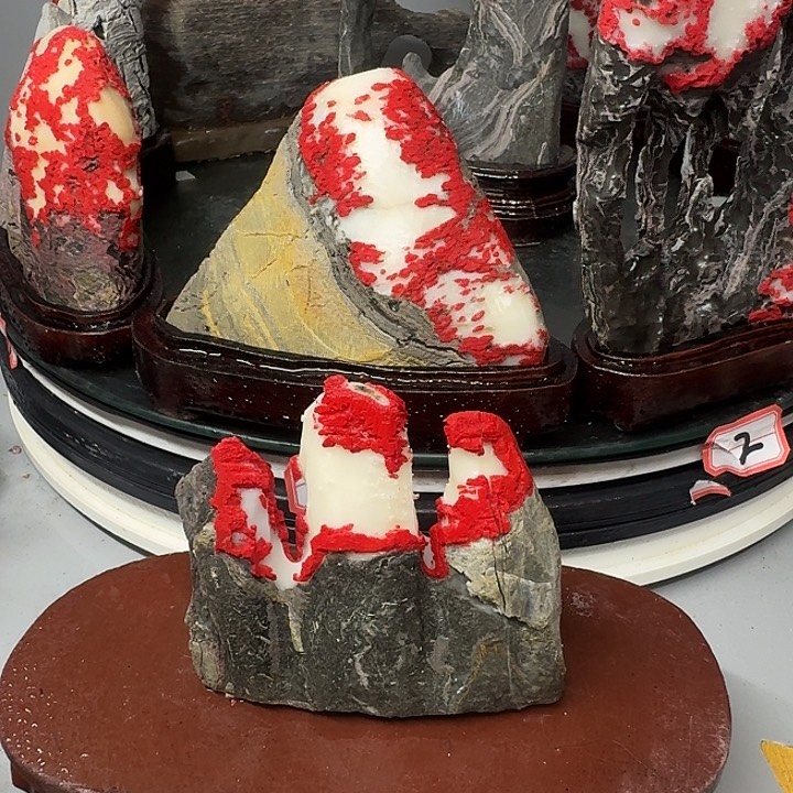 石材心*灵璧石白灵玉八音磬