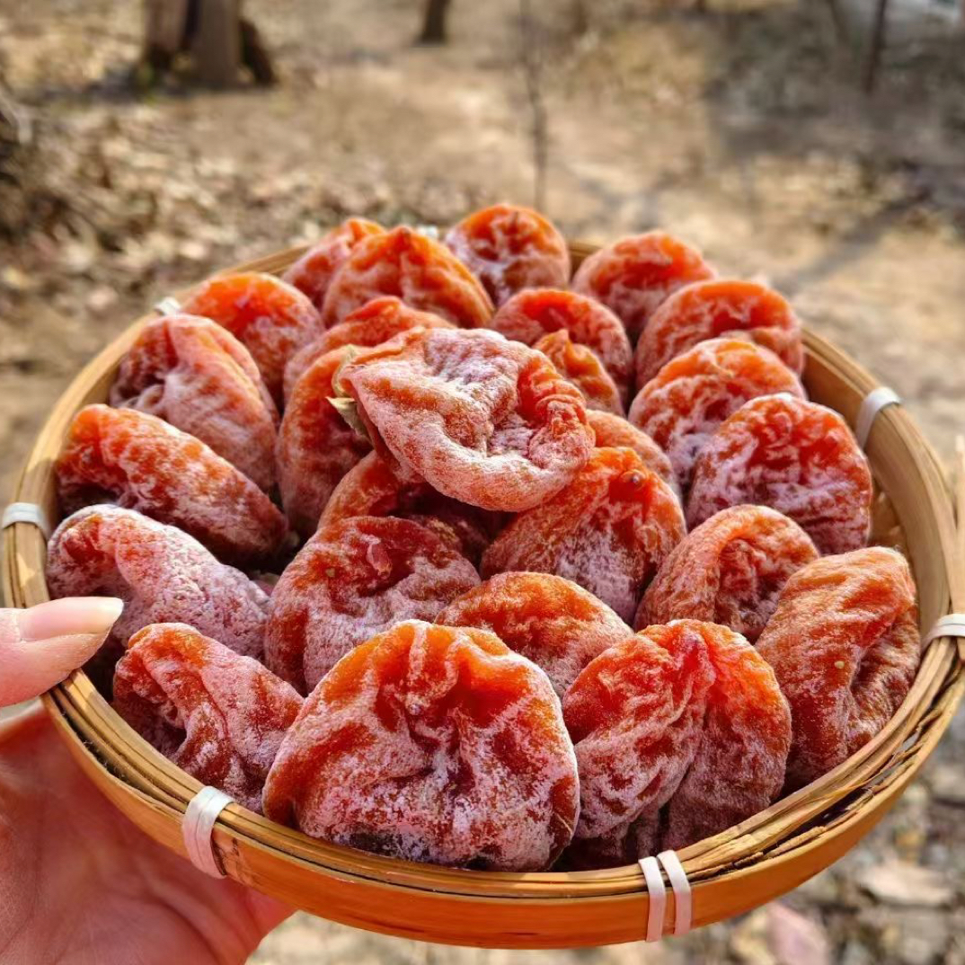 陕西富平吊霜柿饼流心柿饼正宗流心软糯香甜自然晾晒霜降柿子饼
