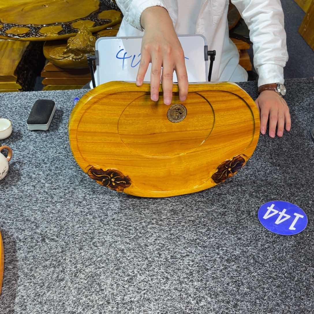 金丝楠木茶盘茶具