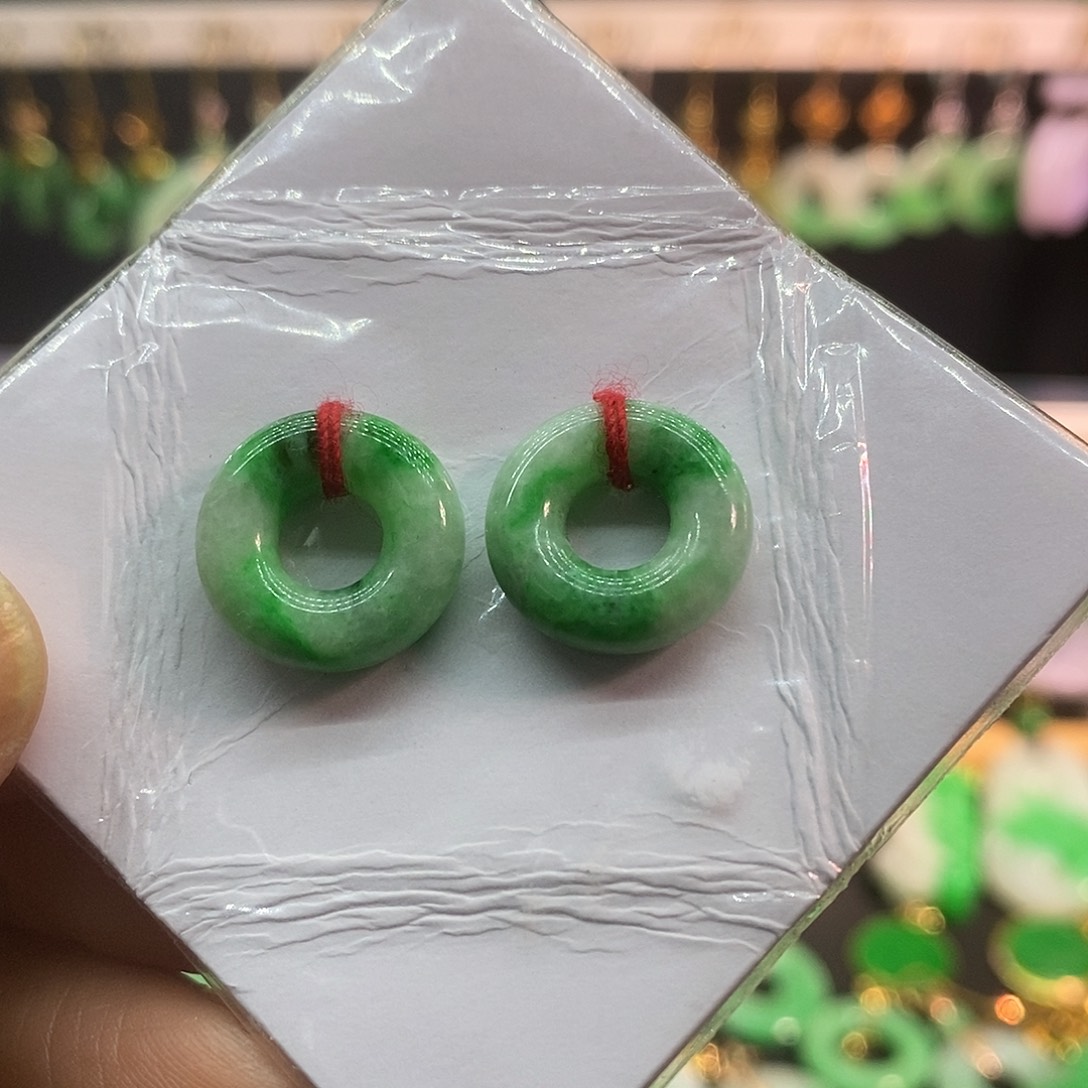 翡翠未镶嵌耳饰耳饰