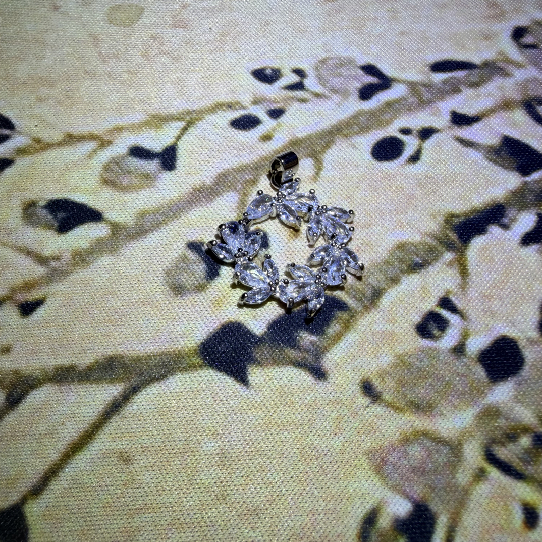 [南非甄选】NFZX  LC-1731 DIY套装 冰花玫瑰吊坠首饰