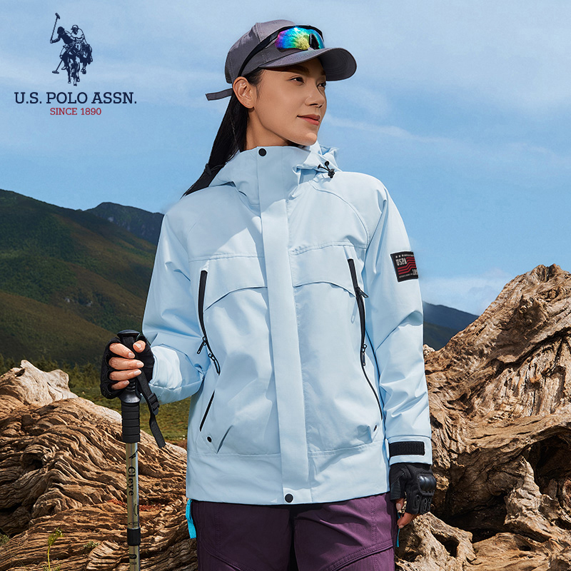 U.S.POLO ASSN.绵羊毛夹层男女同款棉服外套US25875