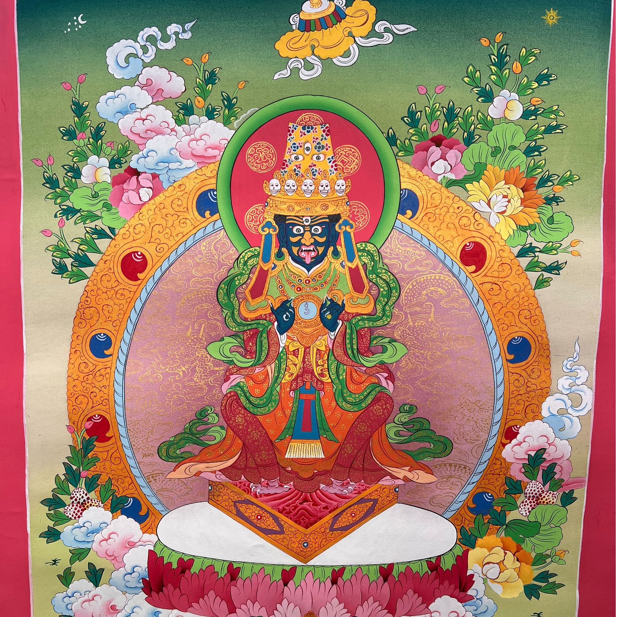 全手绘精工尼泊尔扎基拉姆唐卡