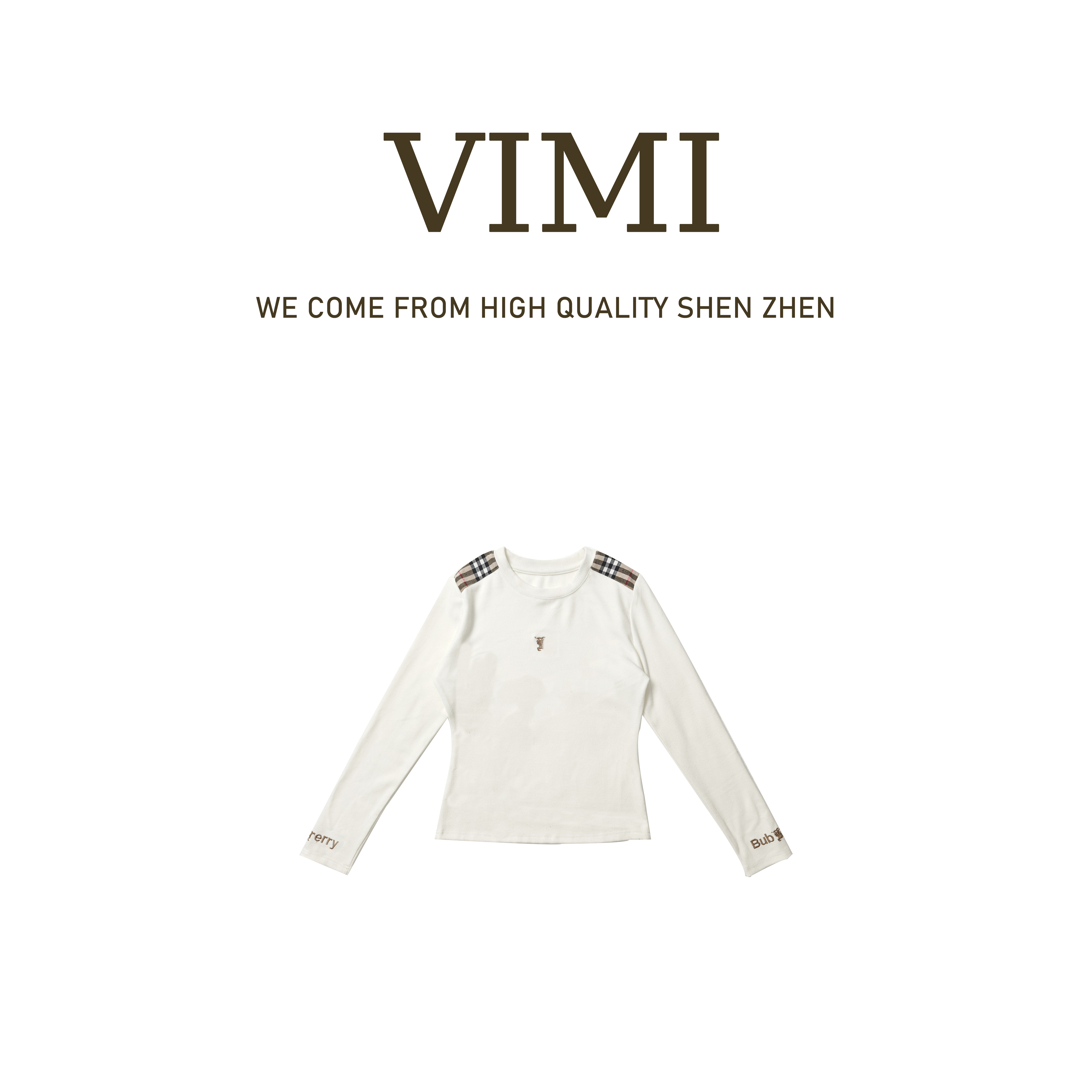 VIMI·冬季羊毛加绒加厚圆领长袖T恤NS17103
