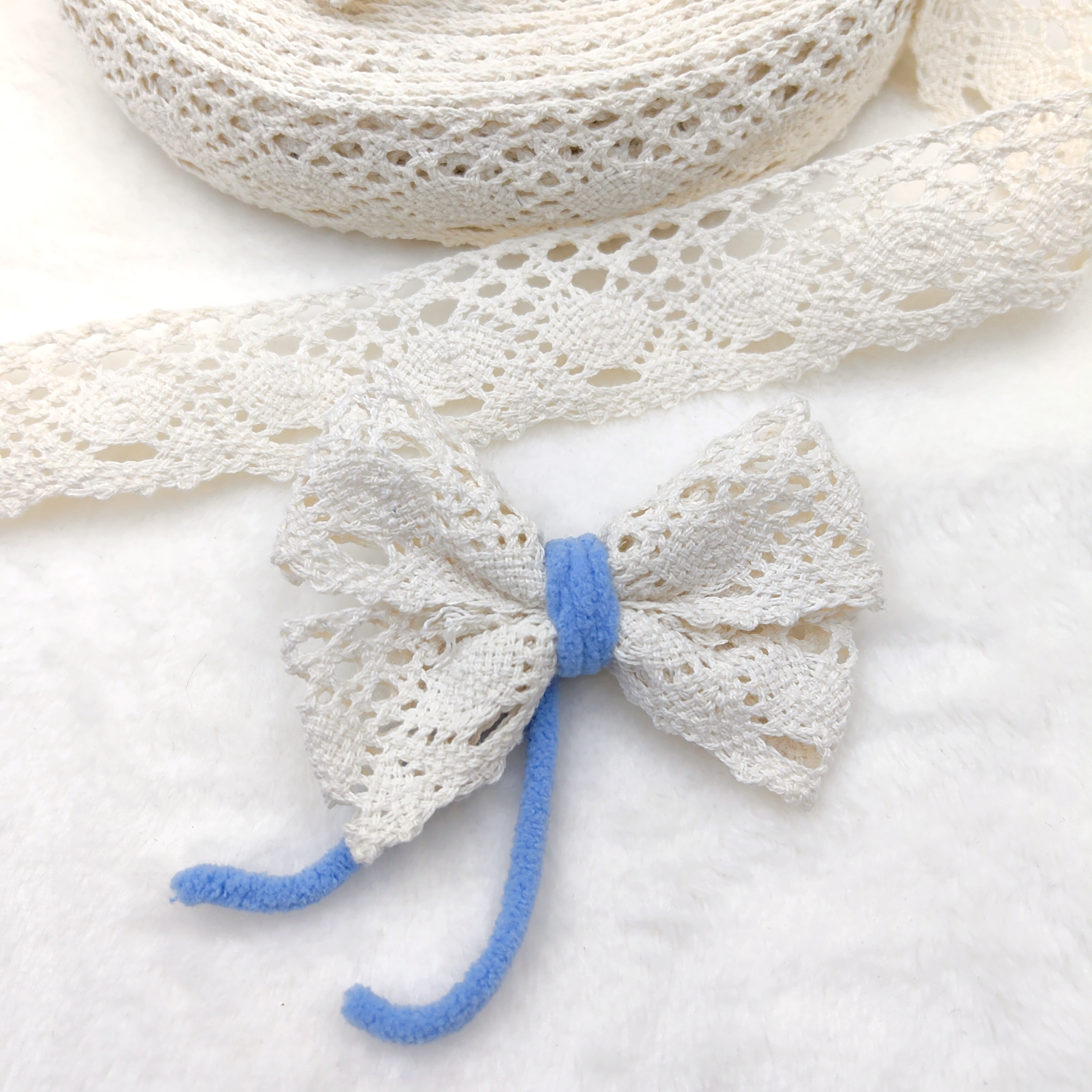 蝴蝶结配饰材料手工鞋材料全棉花边手工DIY新款爆款钩织编织