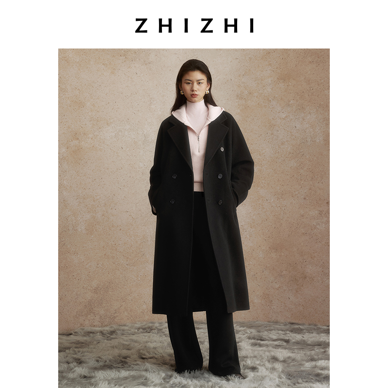 致知梁州令 毛呢外套冬季新款中长款韩版时尚高级感ZZ2DWWW3009