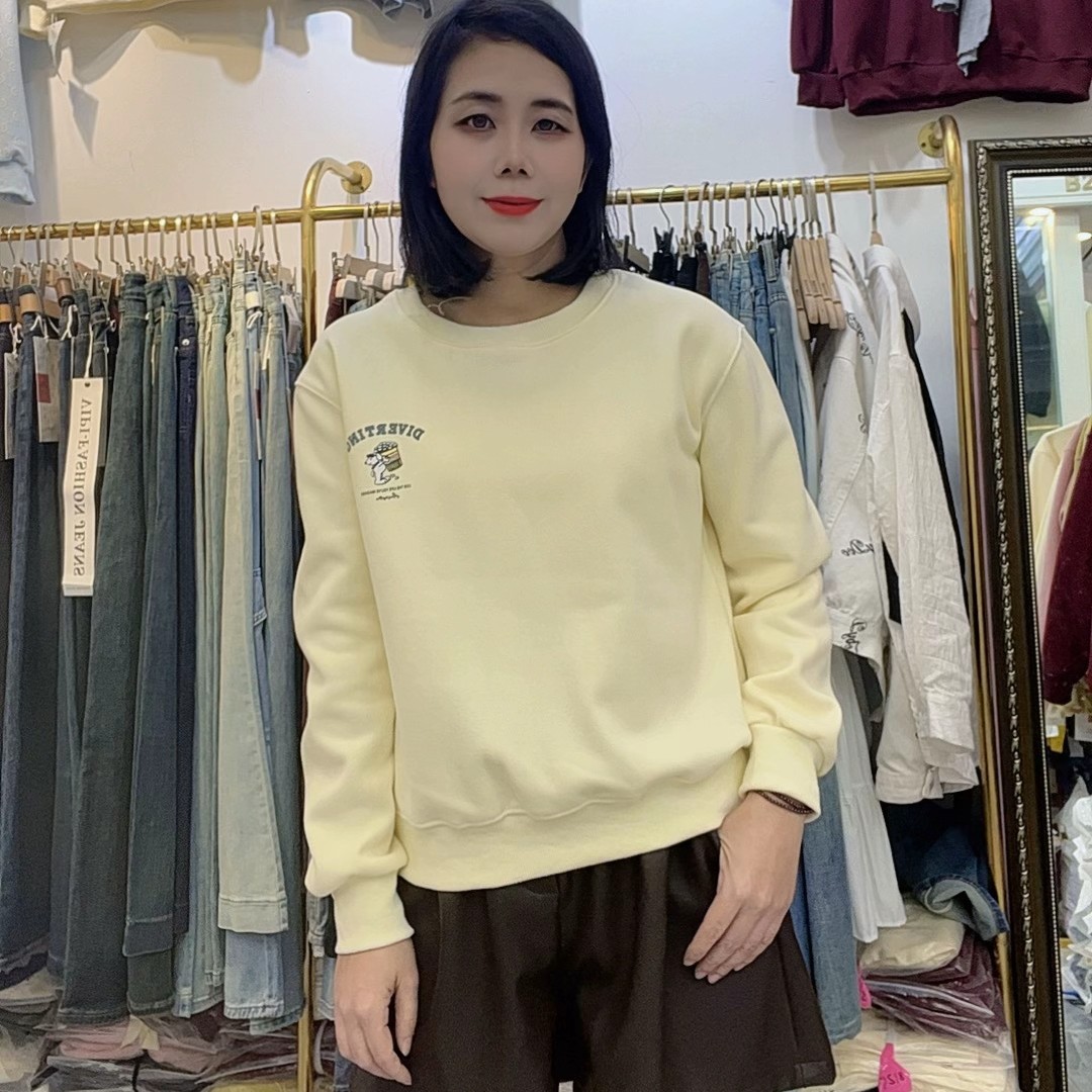 妮可新款加绒萌狗时尚显瘦百搭卫衣5009