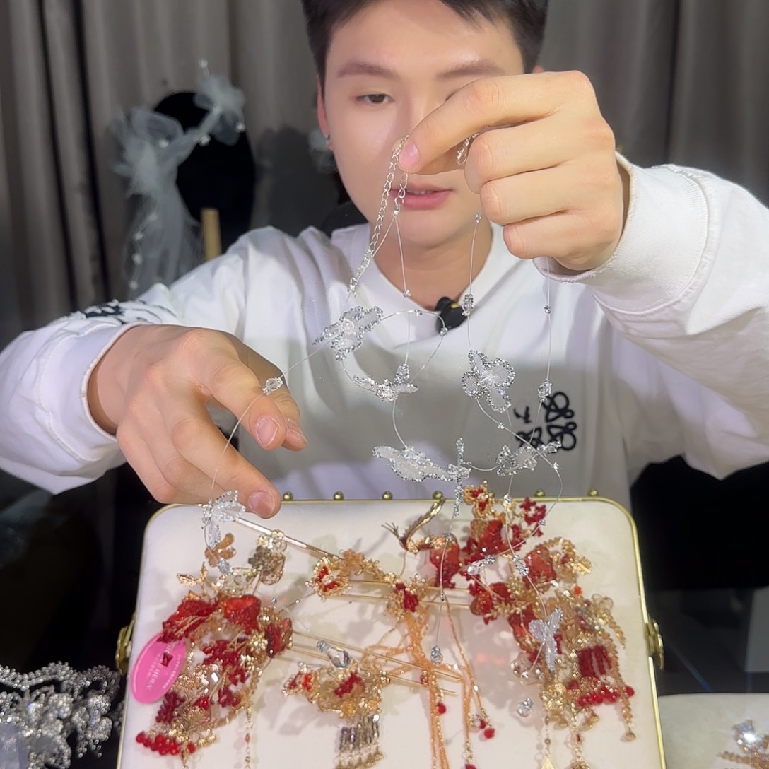 布艺合金新娘头饰11号