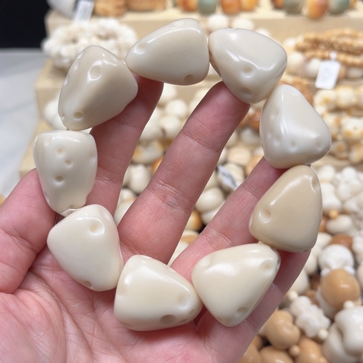 菩提根/象牙果手串象牙果奶酪微瑕2-8-45