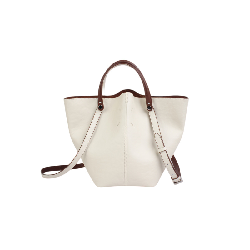 腋下包单肩拉链单肩款水桶包ZP412K2030-米白色