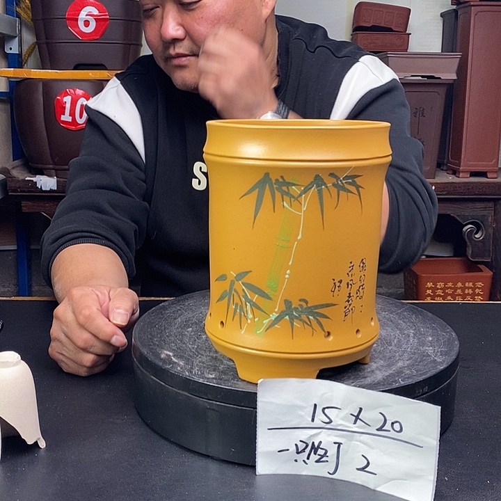 紫砂花盆货号一只NZJ2