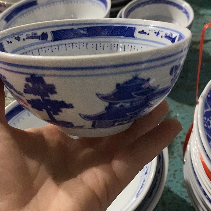 摆件青花梧桐5寸米饭碗